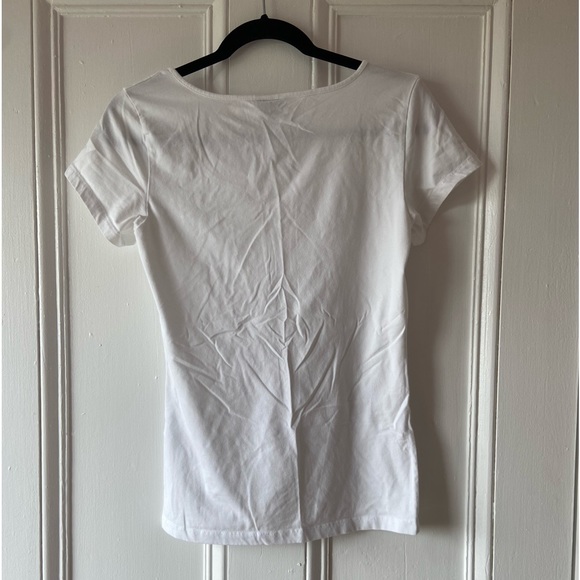 🌟 3 FOR $25 🌟 NWOT Vero Moda white organic stretch cotton blend layering tee - Picture 2 of 4